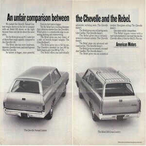 1967 American Motors Chevelle Nomad & Rebel Cross Country Vtg Print Ad/Poster